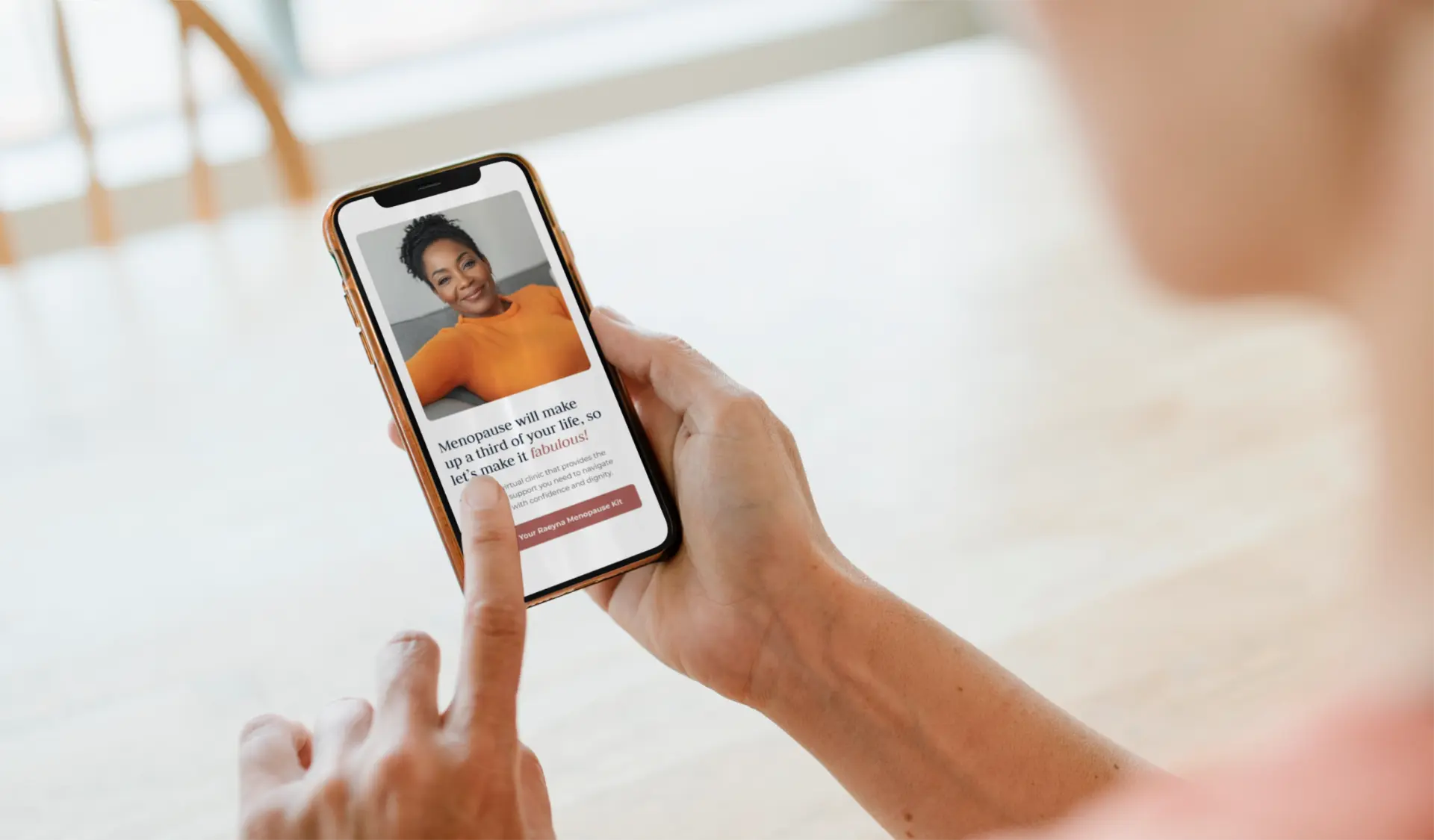 Jayla Health telehealth landing page on a mobile phone.