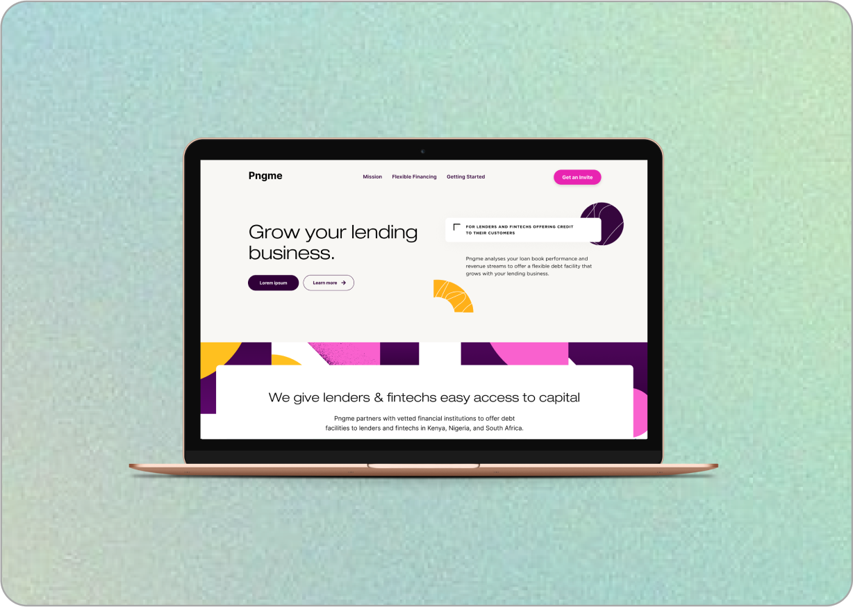 Landing page example